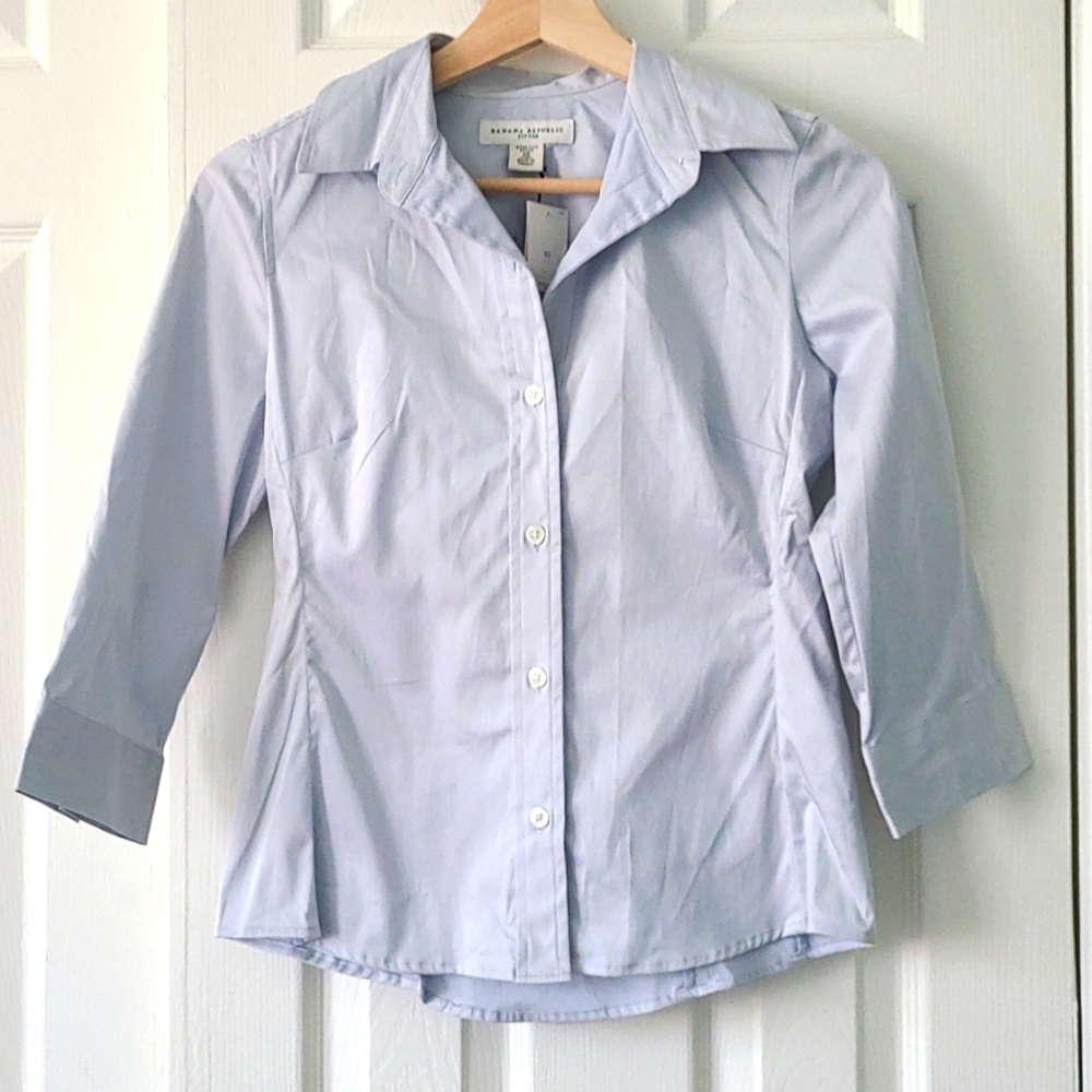 Light blue button down Banana Republic shirt